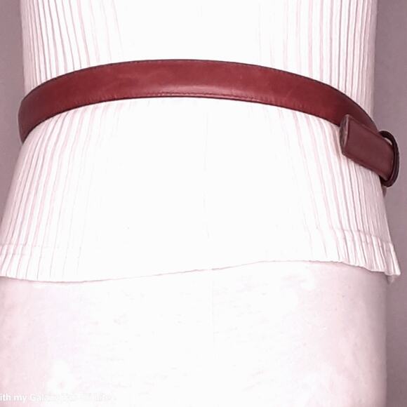 Dockers Leather Belt Mens Small Waist Burnt Umber Brown - Picture 4 of 10